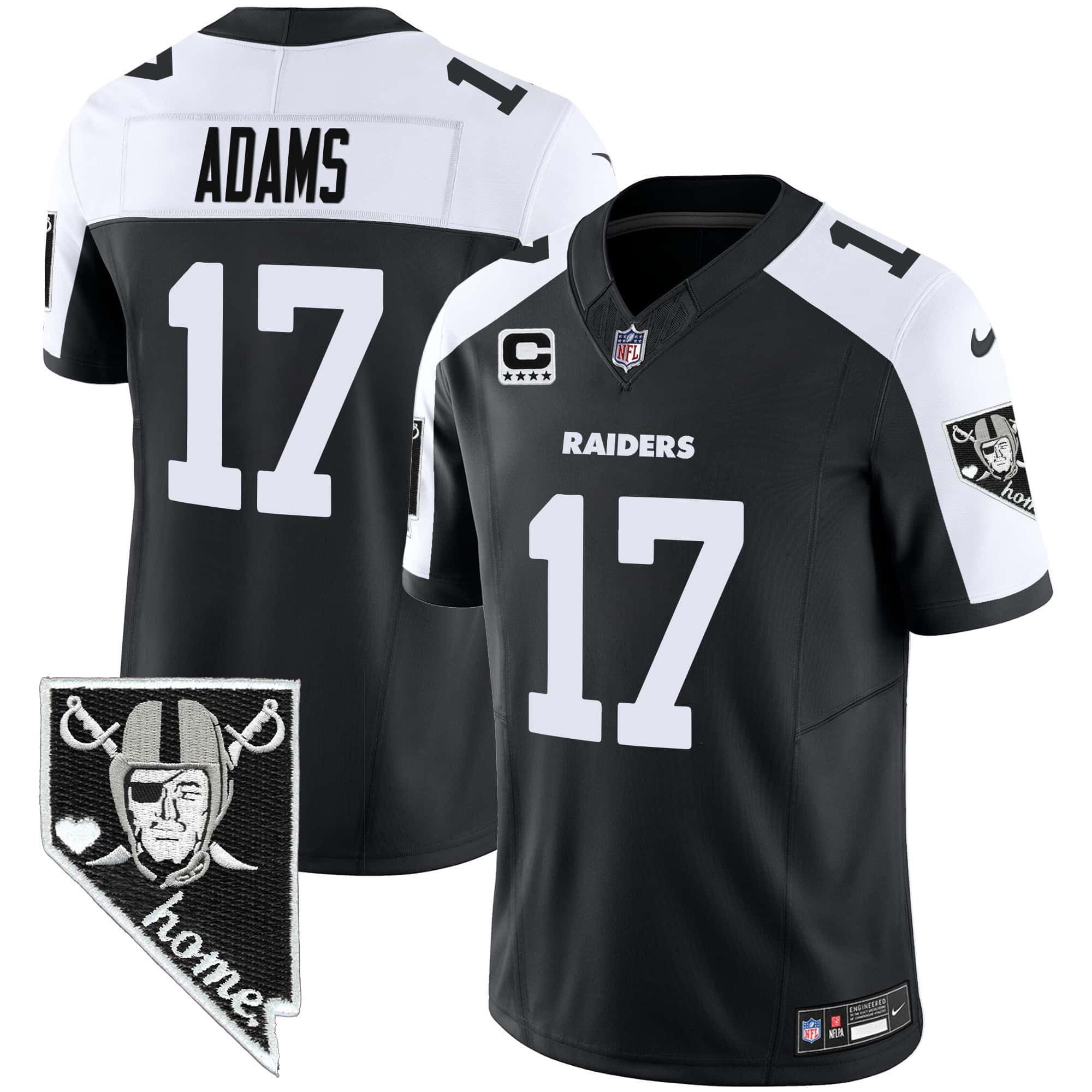 Men Oakland Raiders #17 Adams Black 2024 Nike Nevada Home Patch Vapor NFL Jersey->indianapolis colts->NFL Jersey